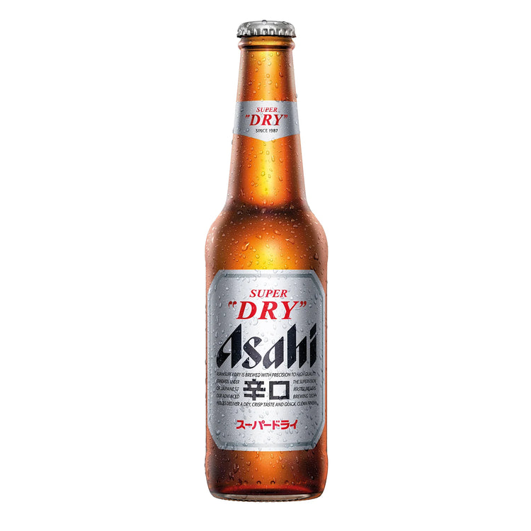 Asahi Super Dry Beer 330ml x 24 Glass Bottles