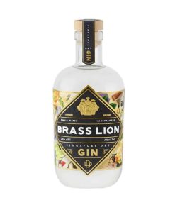cws86 brass lion dry gin 40% 500ml