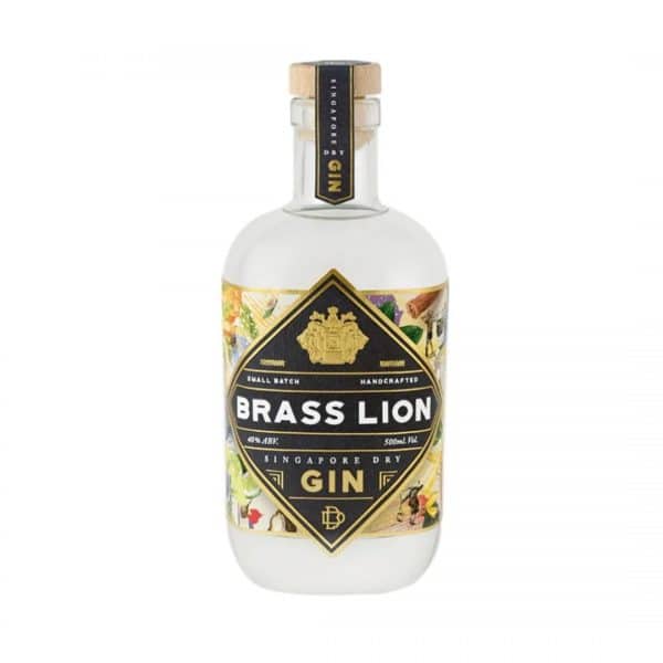 cws86 brass lion dry gin 40% 500ml